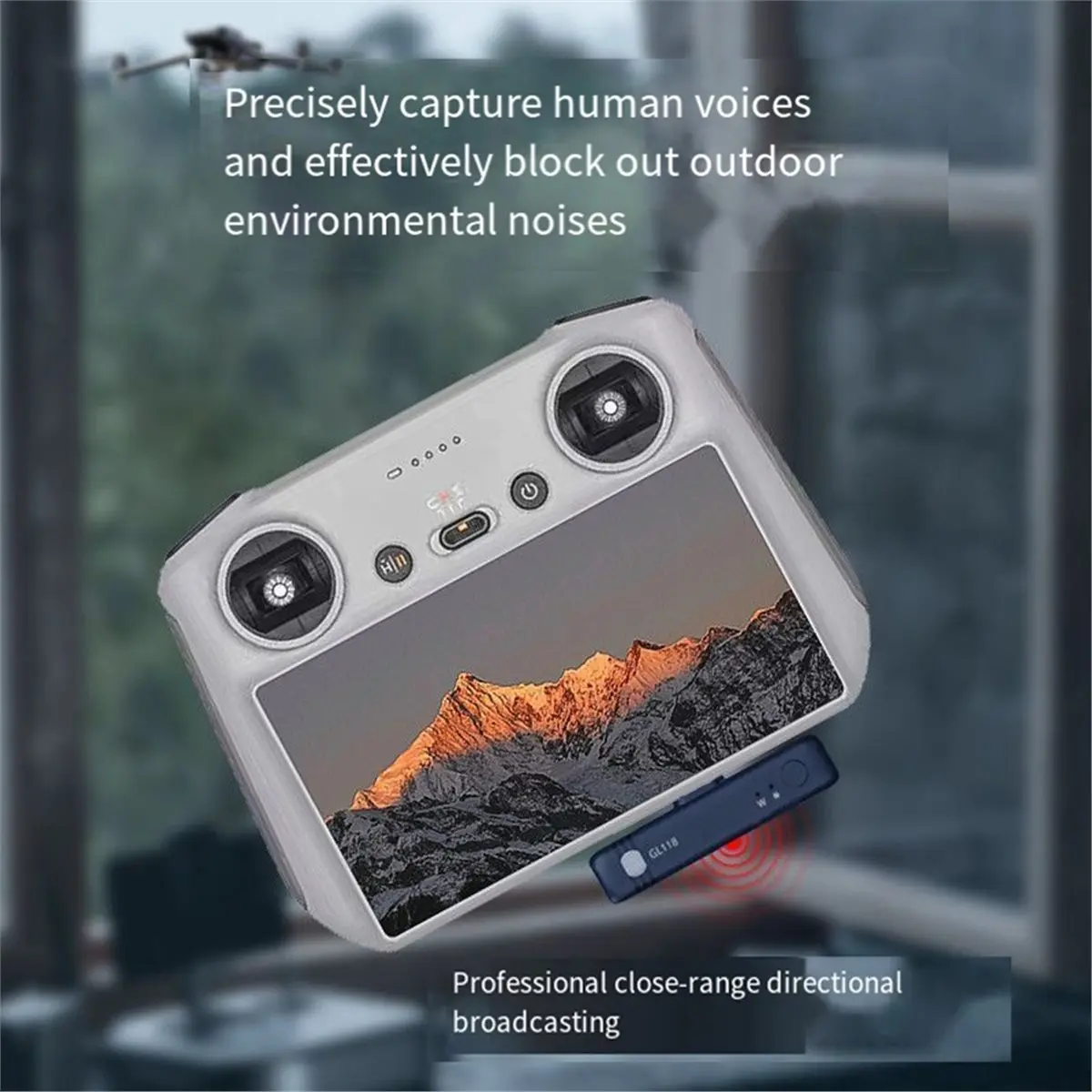 A10I GL118 Microphone for Drone Remote Control Live Broadcast Mini Radio Noise Reduction Microphone