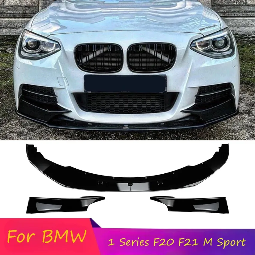 

Сплиттер переднего бампера для BMW 1 серии 2012-2014 F20 F21 M, спортивный стиль, накладка на утюжок, спойлер для губ, блеск