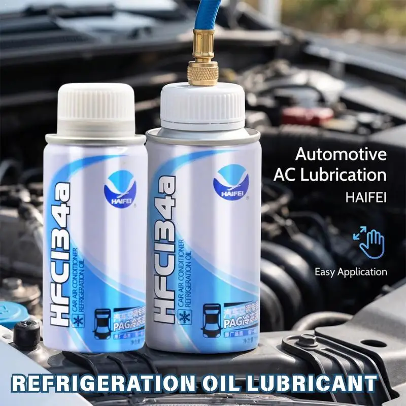 1/2PCS Refrigeration Oil Lubricant For Car Truck Vehicle Air Conditioning Compressor Lubricant Auto AC System Care Fluid