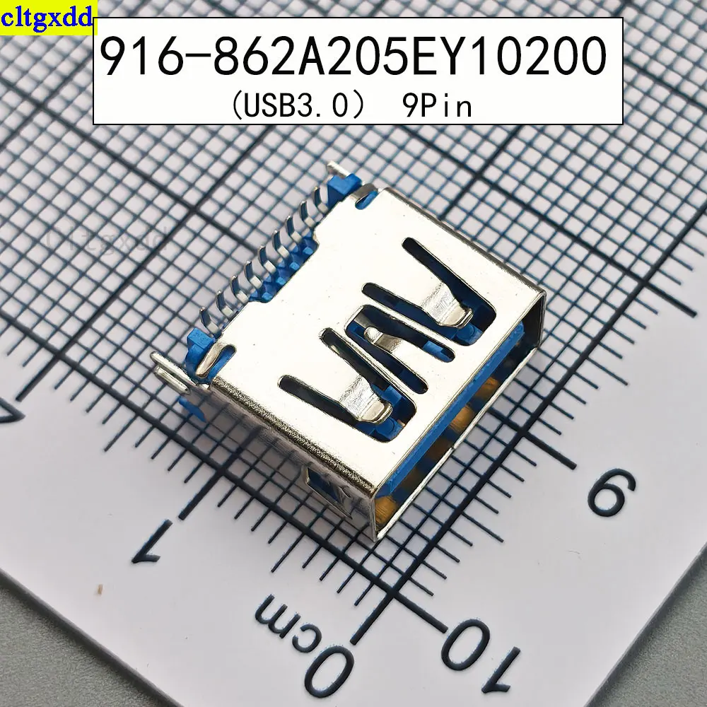 Cltgxdd 1-5piece Type-A Female USB 3.0 Connector Port 916-862A205EY10200 socket 9-pin vertical Patch Power data interface Plug
