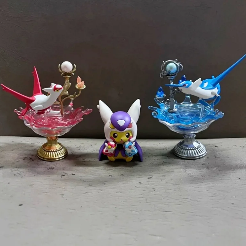Koleksi Permata Figur Pokemon Re-Ment Asli 3 Mainan Koleksi Kotak Buta Keajaiban Misterius Bersinar Hadiah Ornamen Dekoratif