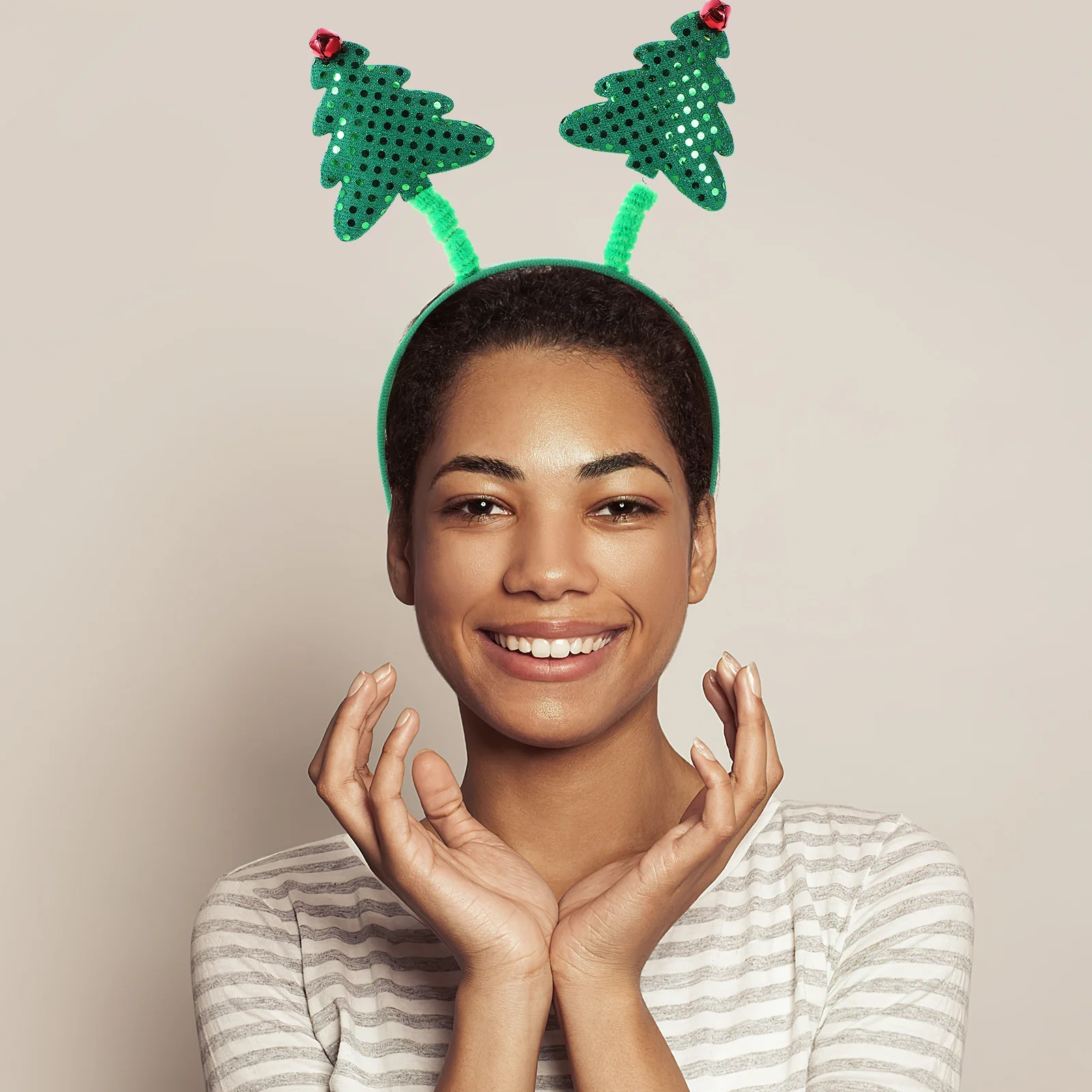 

Christmas Tree Headband Mini Xmas Tree Design Comfortable Xmas Party Hairband Holiday Hair Hoop Christmas Headband