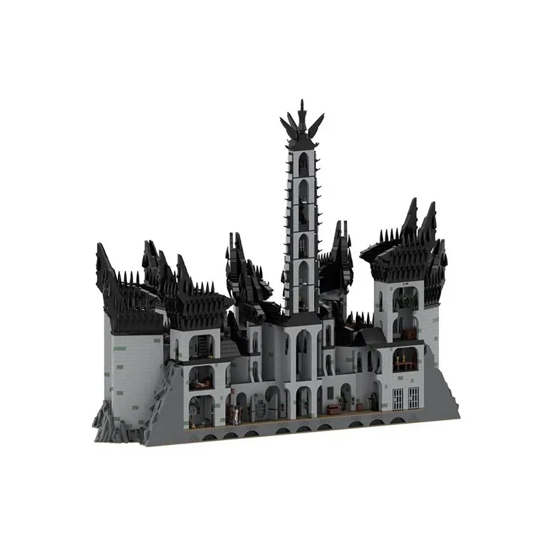 Castle Bricks Magical Rings Moc Building Blocks Movie Scene UCS Minas Morgul Model DIY Assembly Street View Toys Child Gifts