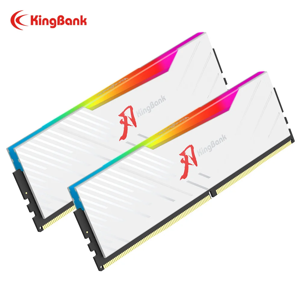 KINGBANK SOARBLADE KRRW Series 48GBx2 DDR5 White RGB Memory Kit 6400MHz with Hynix M Die for Gaming And Overclocking