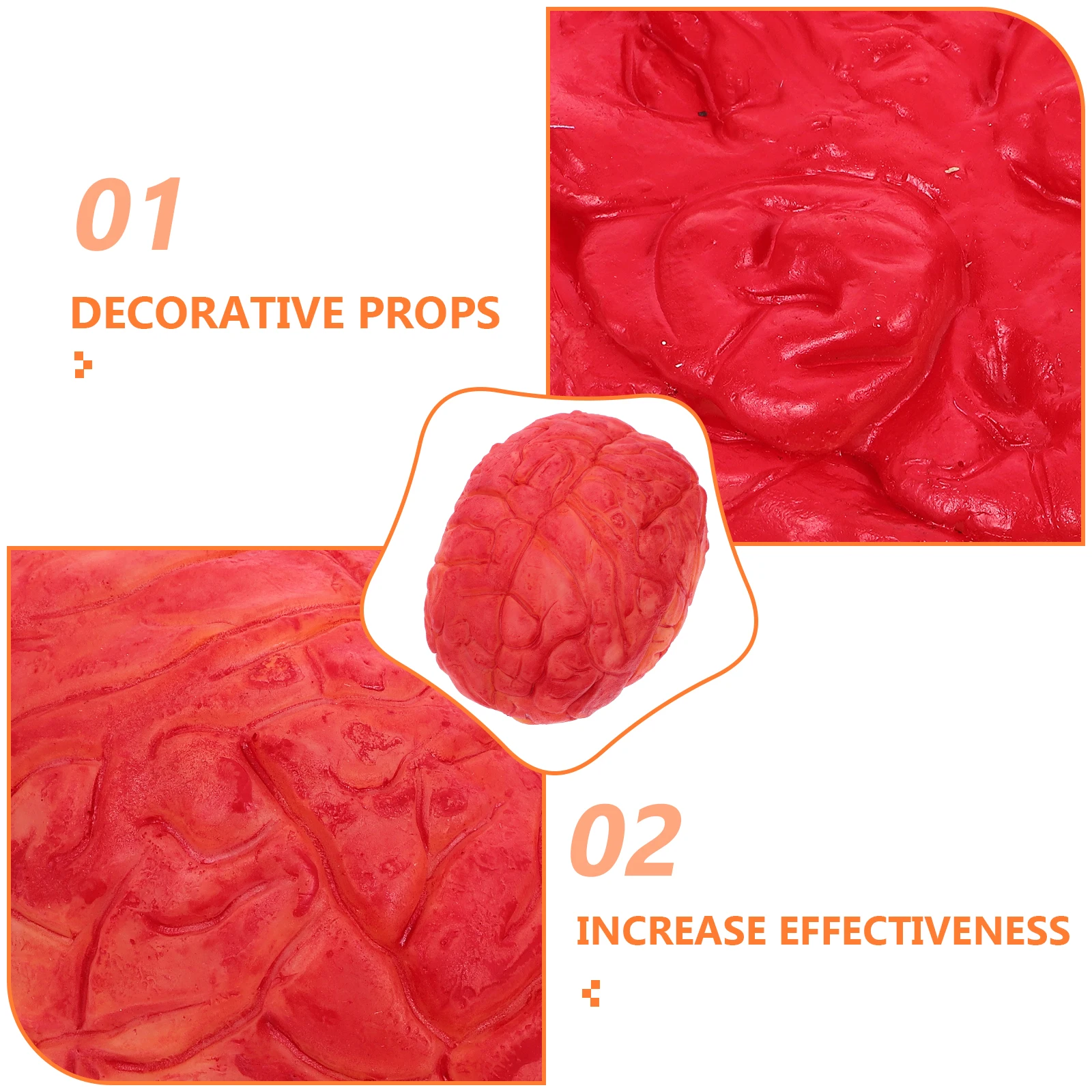 1pc Halloween Gehirn Prop Scary Realistische Menschliche Orgel Körper Teile Dunkelrot Für Party Cosplay Streich Gefälschte Halloween Requisiten Scary