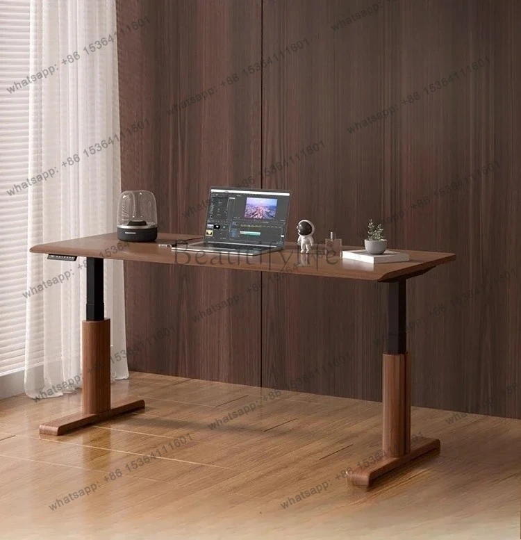 Smart core solid wood electric lifting desk dual motor automatic intelligent computer desk home office