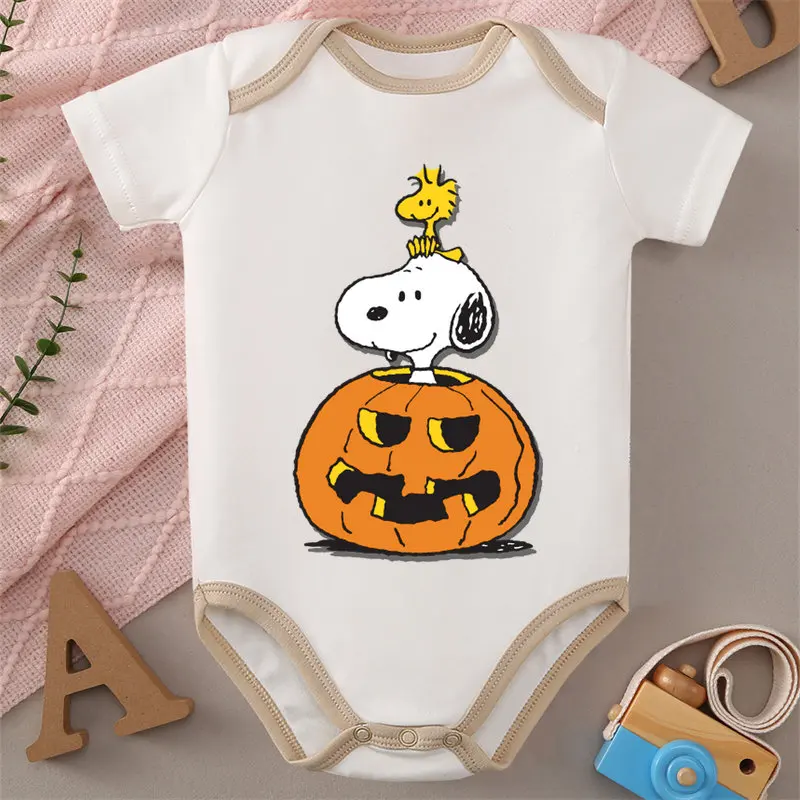 

MINISO Snoopy Merry Christmas Print Baby 100% Cotton Cloths Jumpsuit Onesie Bodysuit for 0-12 Months Newborn Best Gift for Baby