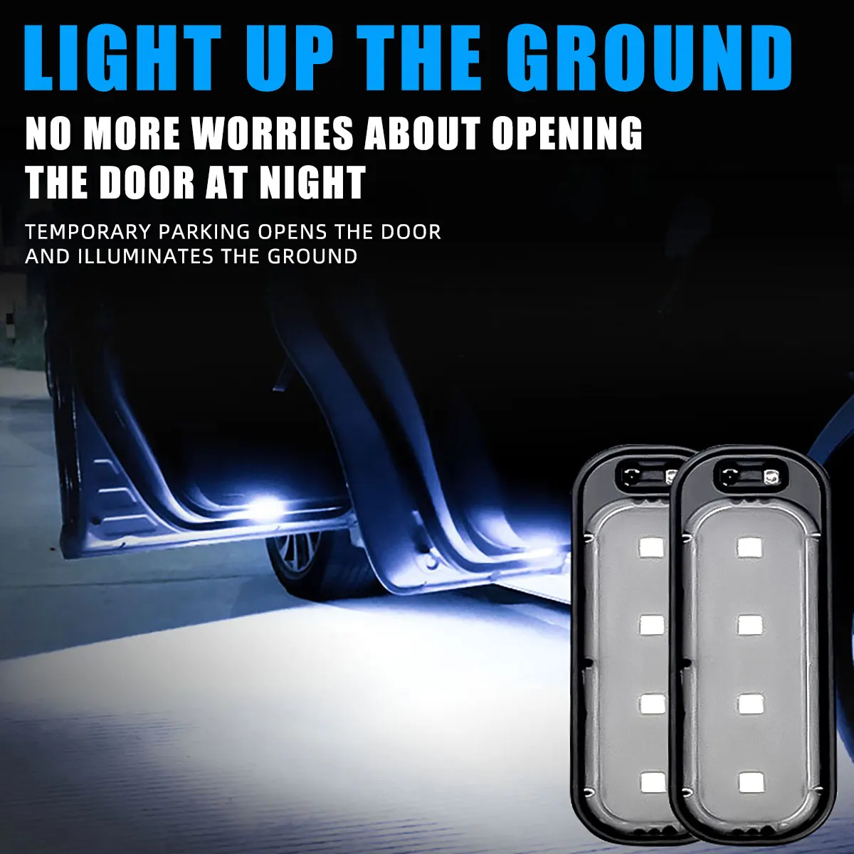 Car Door Welcome Light RGB/White LED Atmosphere Light Wireless Open Door Night Lighting Anti-collision Lamp USB Charging 