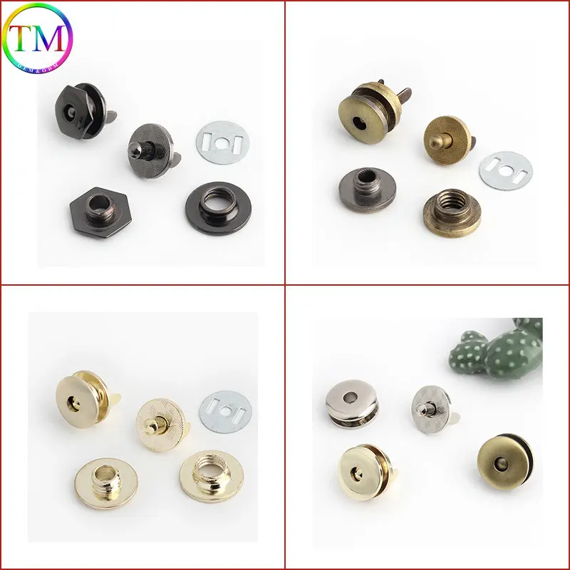 10-50 Pieces Metal Snap Buttons Clothing Buttons Fastener Press Stud Magnetic Buttons Diy Leather Craft Clothes Accessories