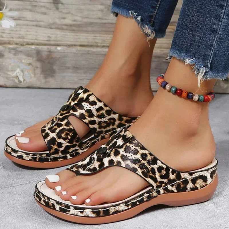 

Women Sandals Orthopedic Wedge Heels Summer Slippers Shoes for Women 2023 Female Open Toed Beach Sandal Flip Flops Zapatos Mujer