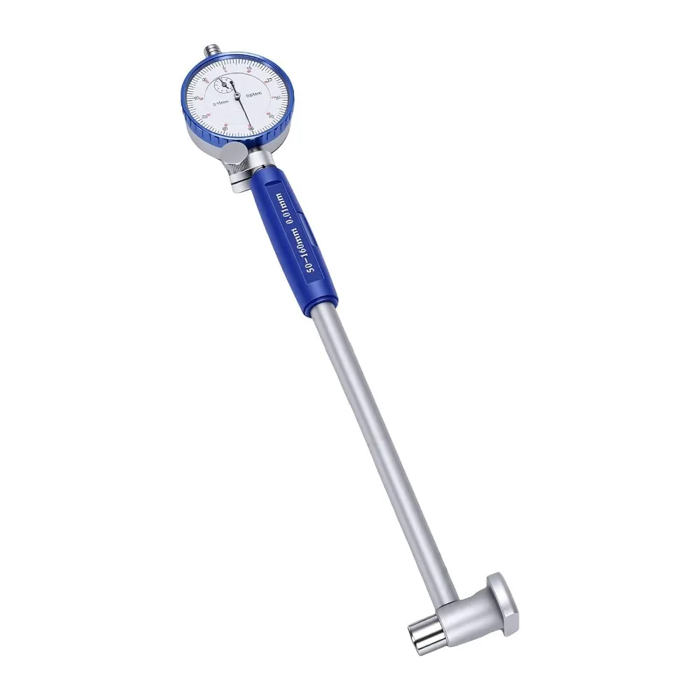 1 set Stainless Steel Dial Bore Gauge 0.001mm Accuracy 2 Inch to 6 Inch Range Cylinder Bore Gauge Silver ±0.015mm Error