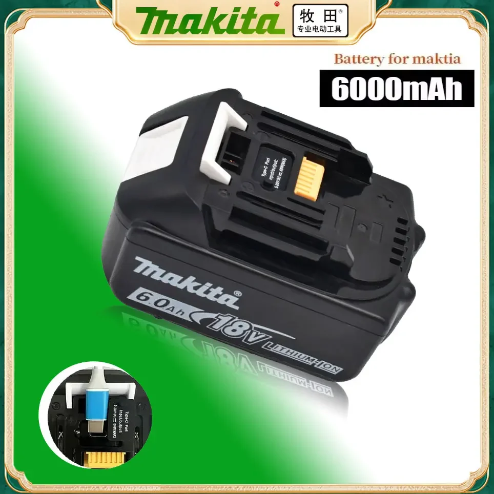 Makita 18V battery with Type-C port 65W input/output large capacity electric tool battery universal BL1860 BL1850 BL1840 BL1830