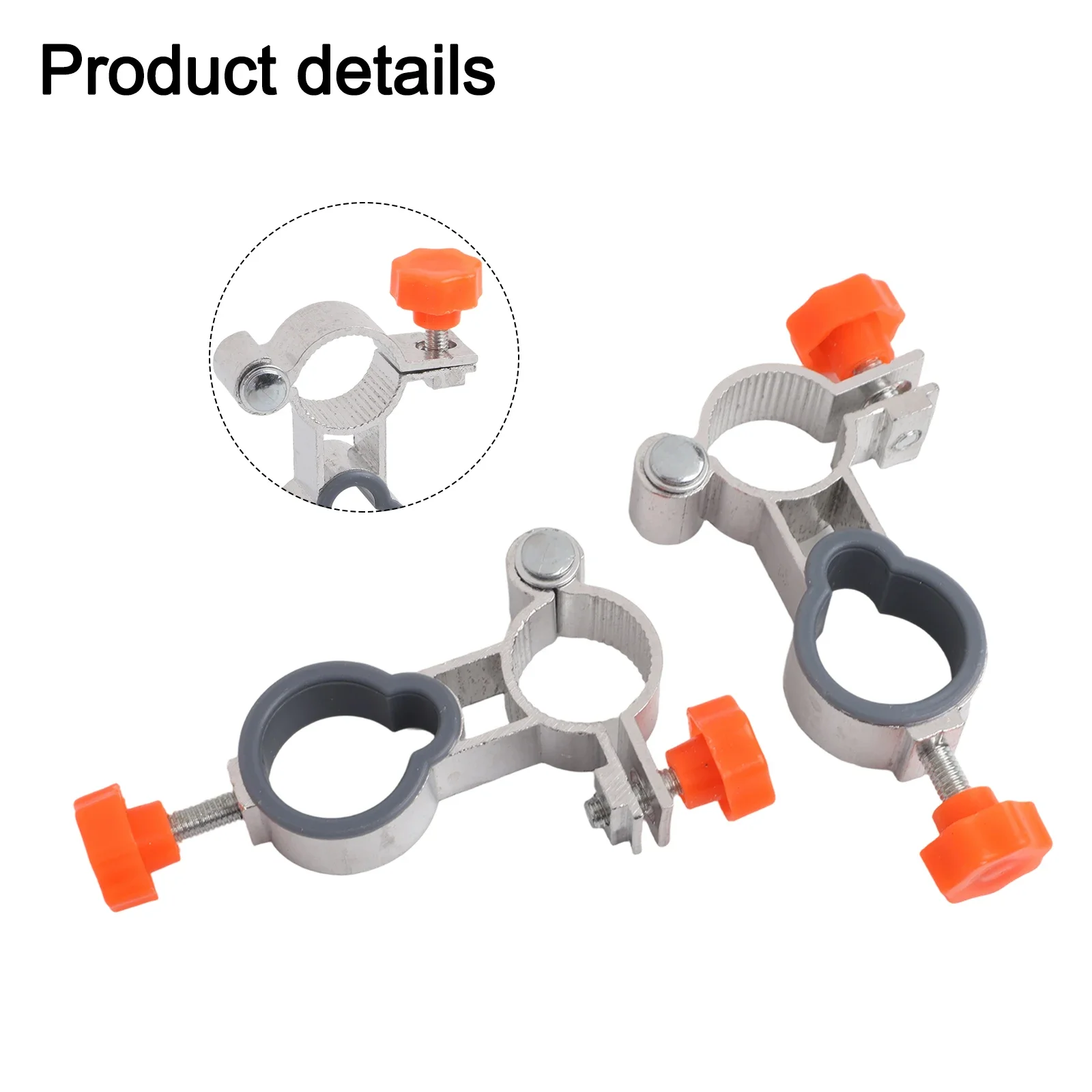 Aluminum Clip On Mount For Umbrella 2 Pcs For Garden Chair Parasol Support On Outdoor Patio Balcony Deck Applications