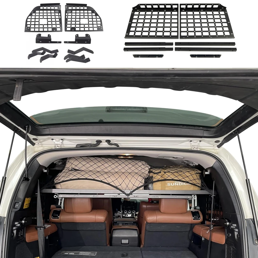 

Fit for Toyota Sequoia 2008-2022 Trunk Shelf Molle Panel Modular System Storage Racks Luggage Organizers