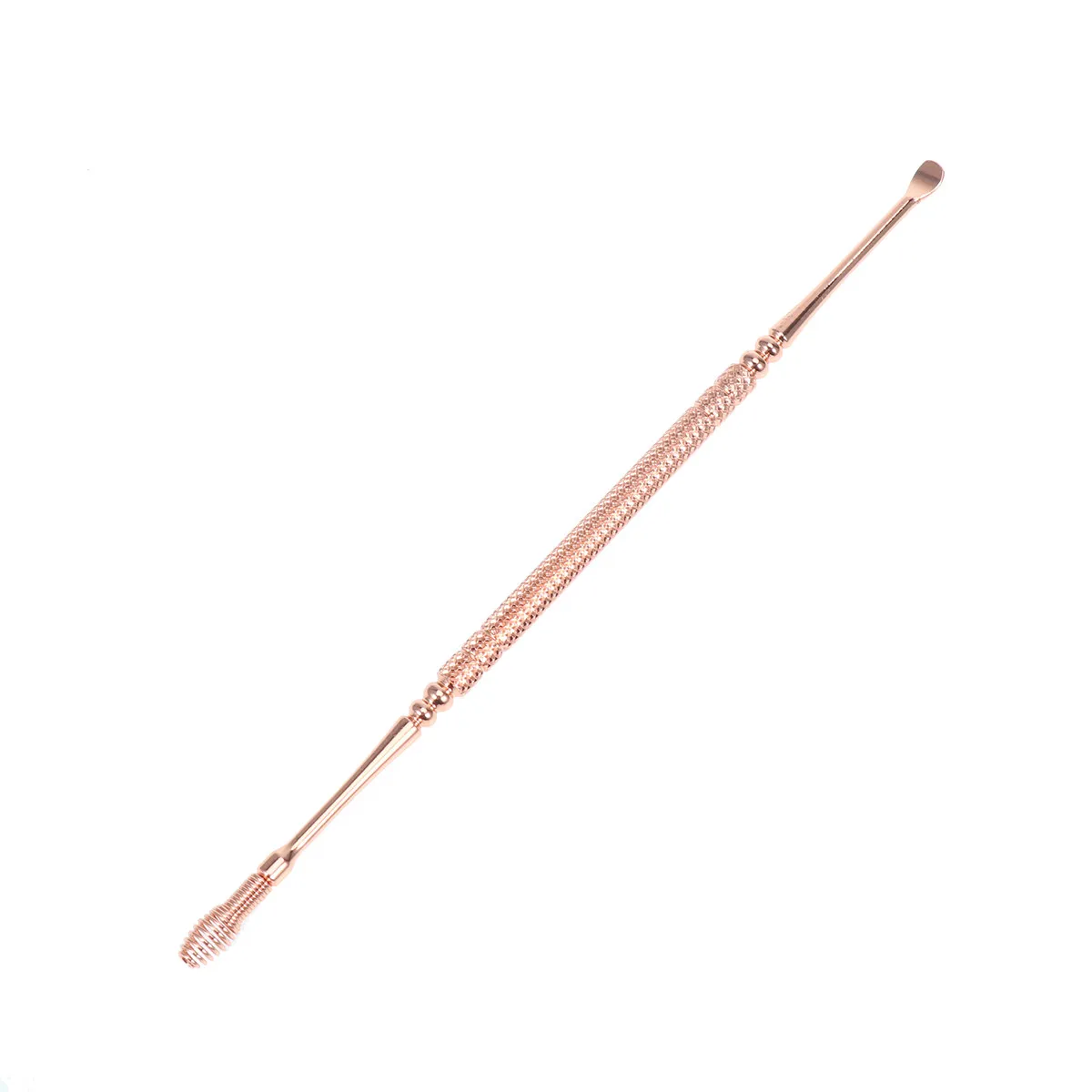 

Премиальная ложка для чистки ушей из нержавеющей стали с двойной головкой для удаления ушной серы, с противоскользящим покрытием и удобным дизайном