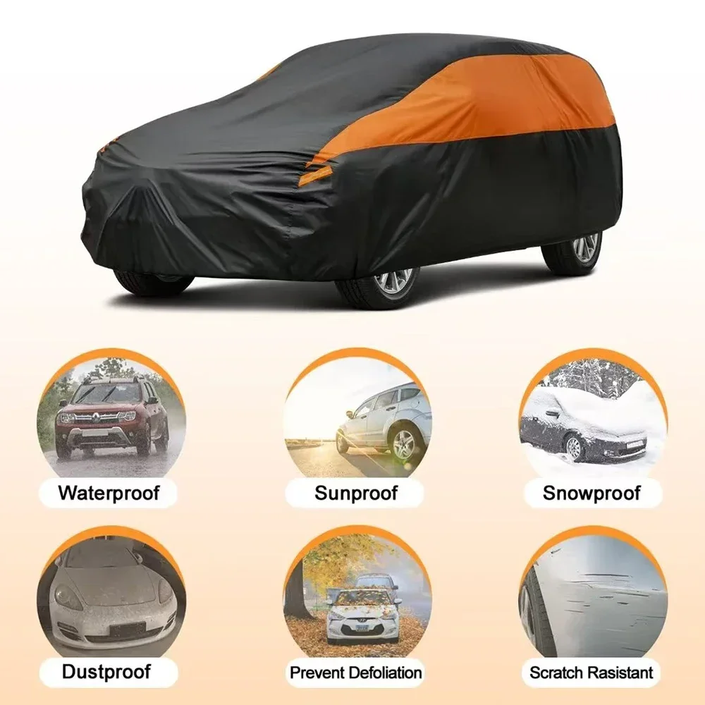 Kayme Waterproof Car Cover Universal Fit for Sedan SUV Hatchback MPV Wagon - All Weather Sun UV Rain Dust Snow Protection