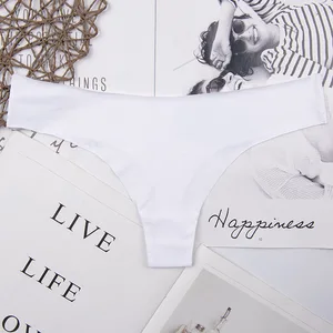 Calcinha sem costura viscose ultra fina para mulheres, cuecas de conforto, cintura baixa, babados, lingerie sexy, quente, nova, verão, Ac126, 1pc lote 8 principais vendas garotas sem calcinha - №5