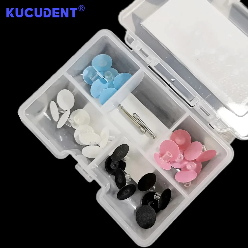 40Pcs/Box Dental Composite Finishing Polishing Disc Stem Discs Reduction Contouring Mandrel Teeth Whitening Dentistry Polisher