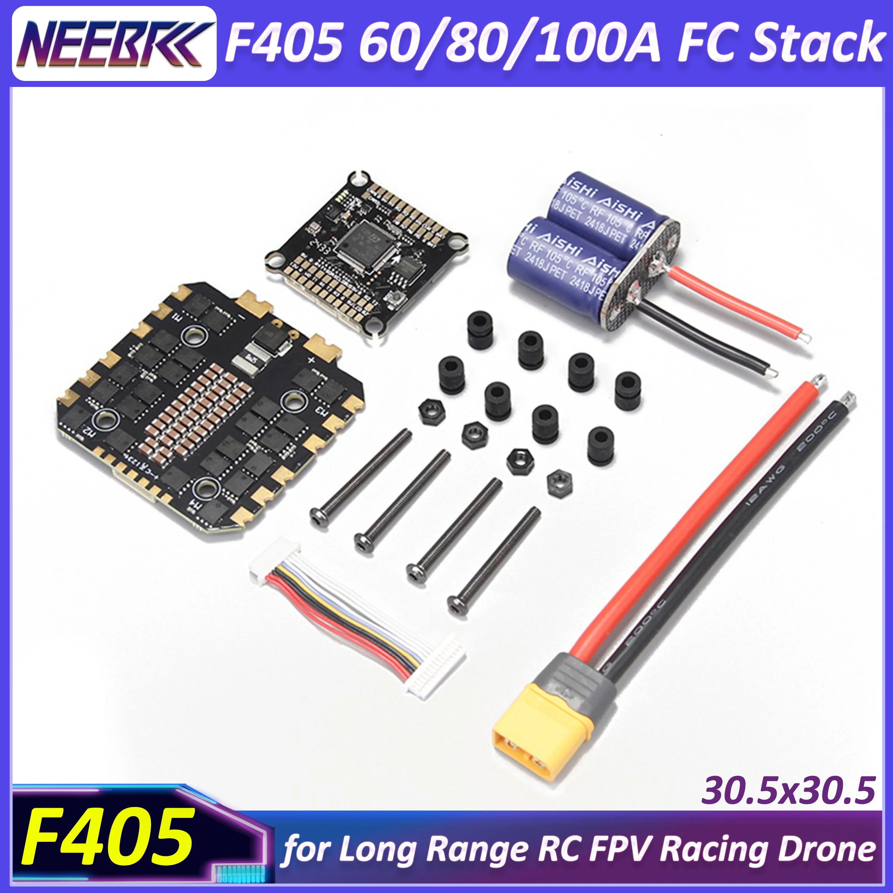 

Полетный контроллер F405 и ESC 4-в-1 BLS 60A 80A 100A (F4 FC Stack STM32F405 30.5X30.5) для FPV-дронов дальнего радиуса действия, фристайла и гонок
