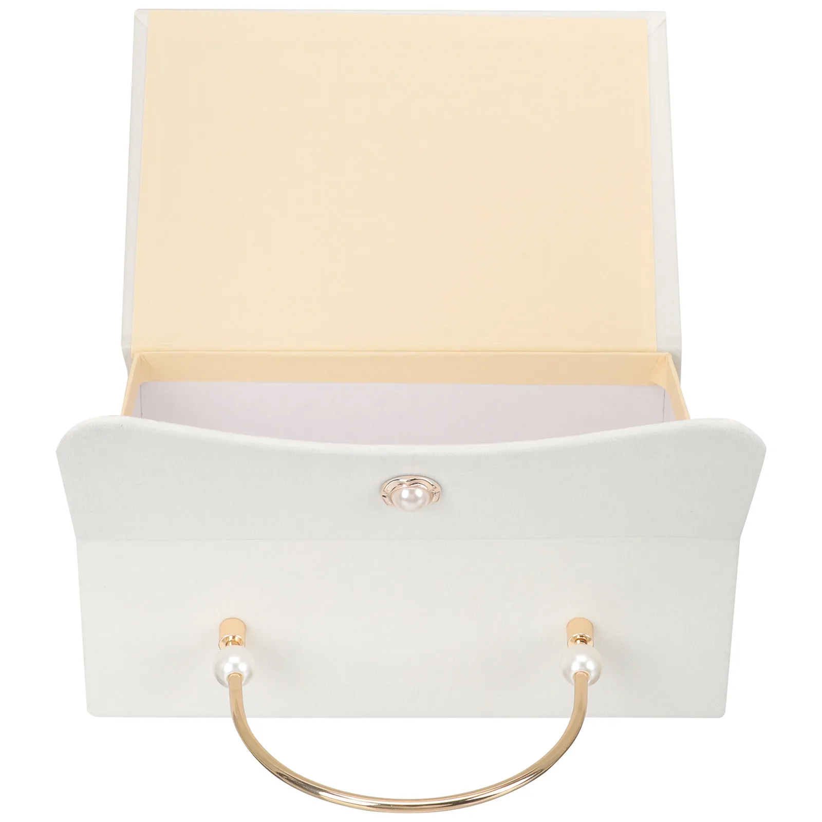

Bridesmaid Gift Box Large White Round Handle Foldable Magnetic Clamshell Present Case Packing Box Wedding Birthday Gifts