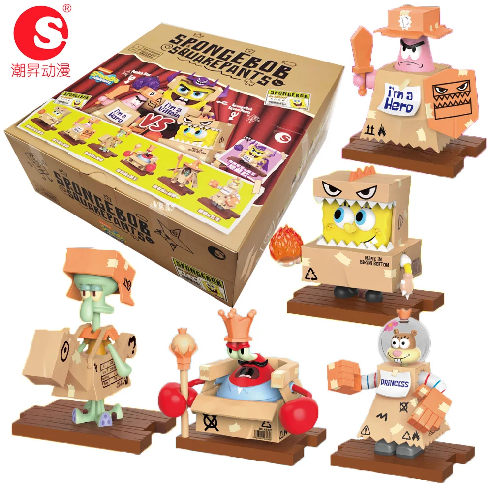 

Original Spongebob Squarepants Brave Stage Series Blind Box Trendy Toys Plankton Patrick Star Desktop Ornaments Decoration Gifts