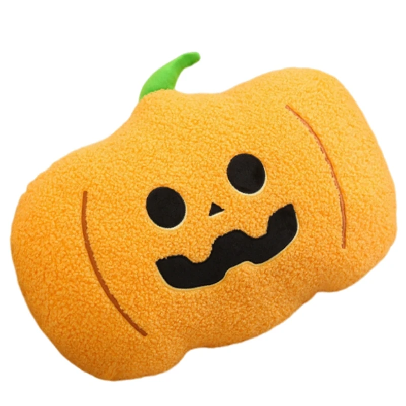 Pumpkins Plush Toy Halloween Stuffed Animal Toy Soft Plush Eyes Lollipop Toy Holiday Decoration Game Prizes for Kids