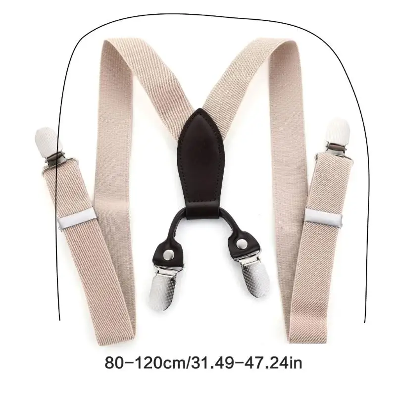 652F ファスナー弾性サスペンダー女性男性のシャツ滞在ベルト厚いサスペンダー子供のファッションアクセサリー