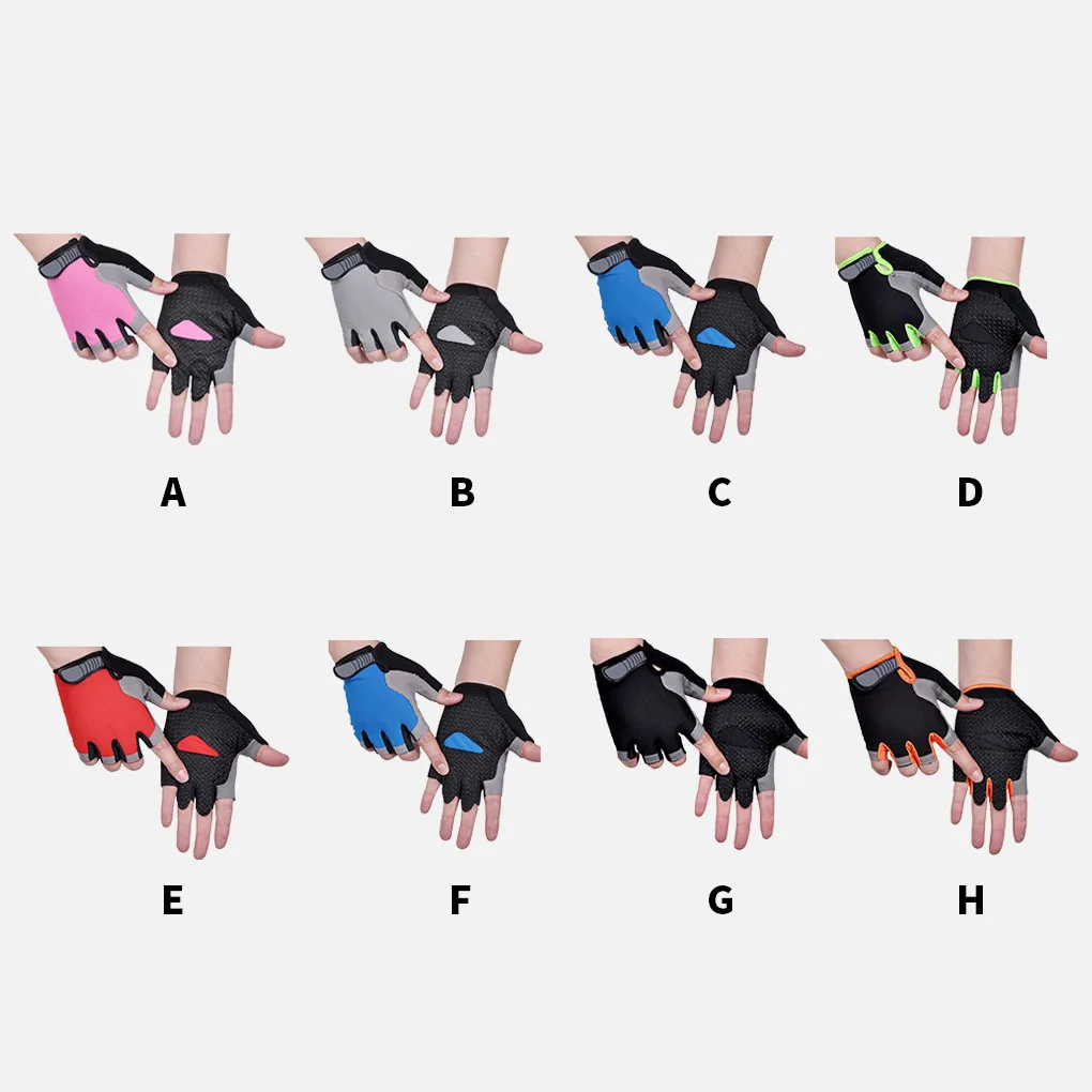 Cycling Mittens Sweat-proof Anti-slip Sports Mittens Polyester Unisex Outdoor Gloves  Light Blue  L