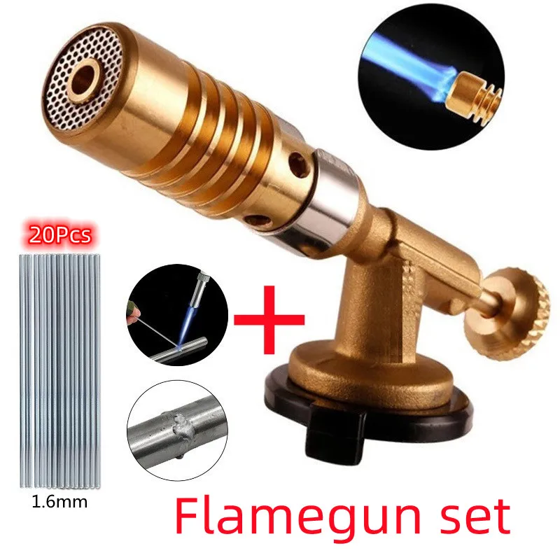 Portable Welding Torch Flame Gun High Temperature Brass Mapp Gas Torch Brazing Solder Propane Welding Plumbing Torch