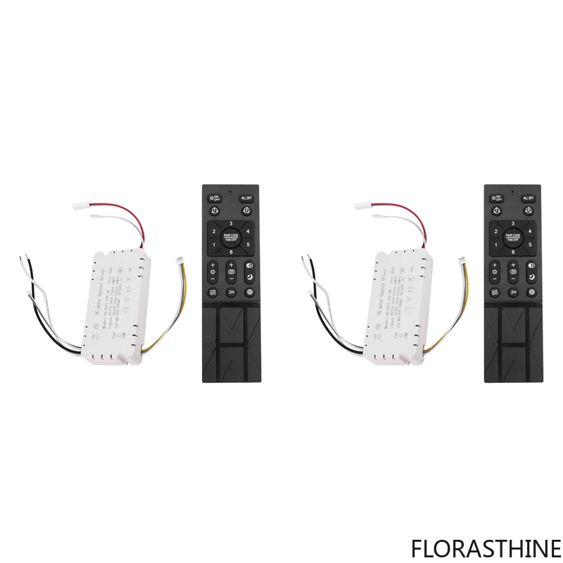 AB41-2X Ceiling Fan Remote Control Kit with 6 Speed Replacement Settings, Ceiling Fan Remote, Dimming Controls, 110-265V
