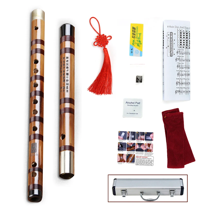 Professional Performance Chinese Bamboo Transverse Flute Musical Instrument Of  C\\D\\E\\F\\G Key 6 Hole