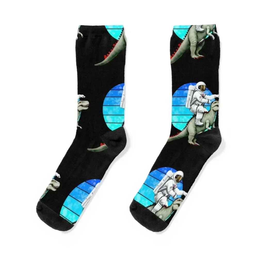 

Astronaut rides a T-Rex Socks crazy hockey japanese fashion cartoon Women's Socks Men's