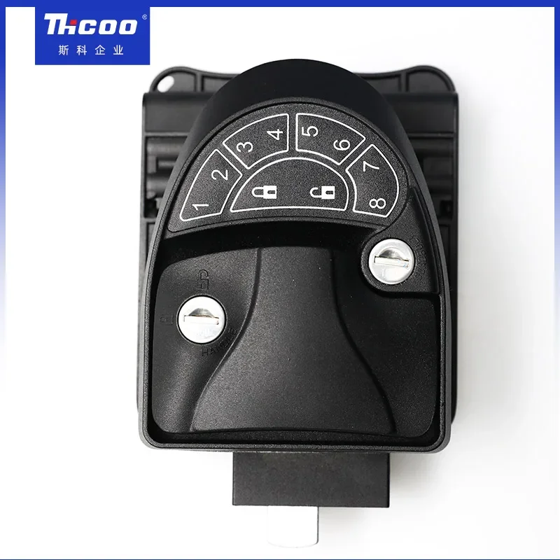 Remote Control Electronic Keypad Car Door Password Lock RV Keyless Entry Door Lock with Deadbolt for Travel Car RV A7902-2