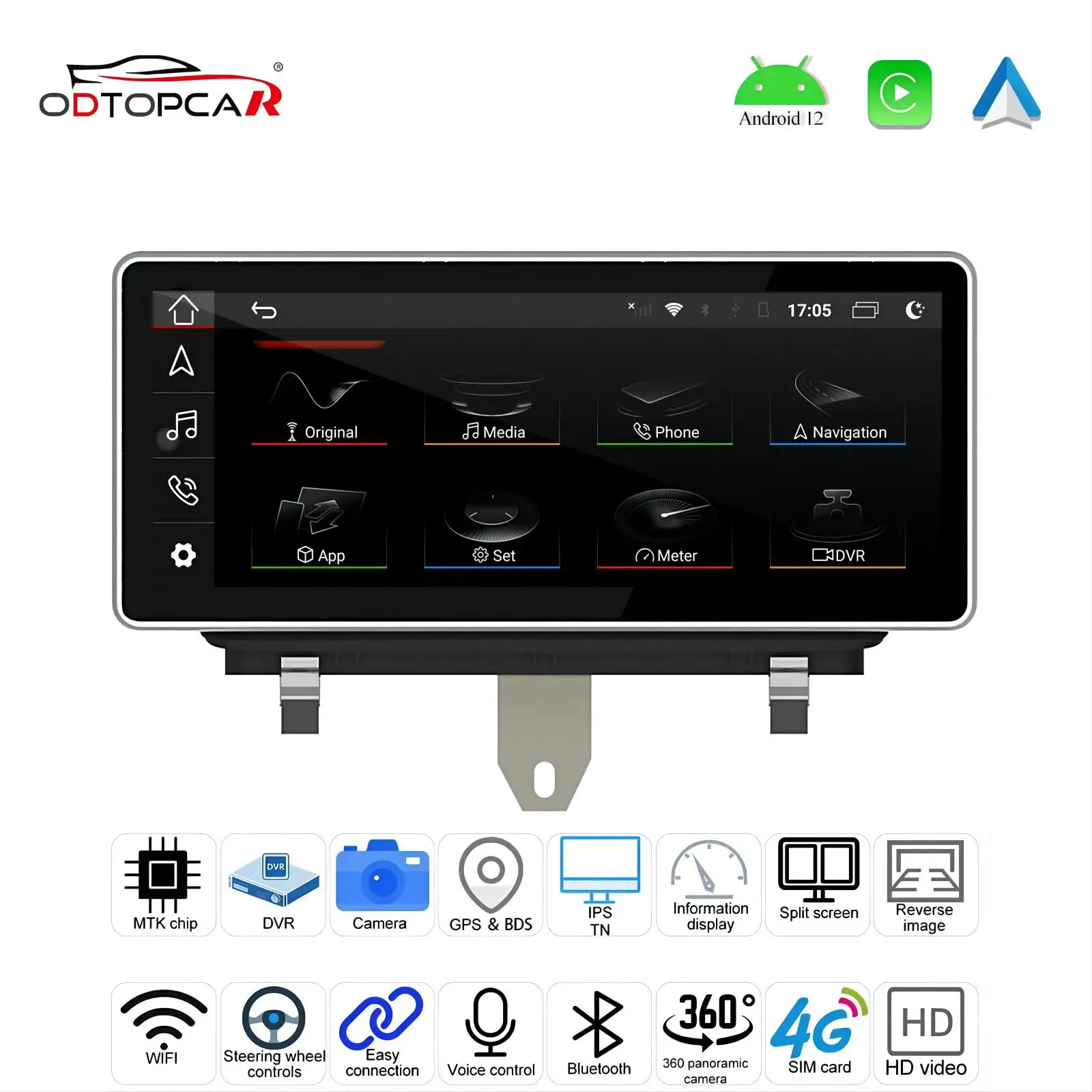 

Для Audi Q3/RS Q3 RMC авто радио 10,25 дюйма Android 12 система Carplay SWC Mirrorlink навигация 4G Bluetooth DAB мультимедийный плеер