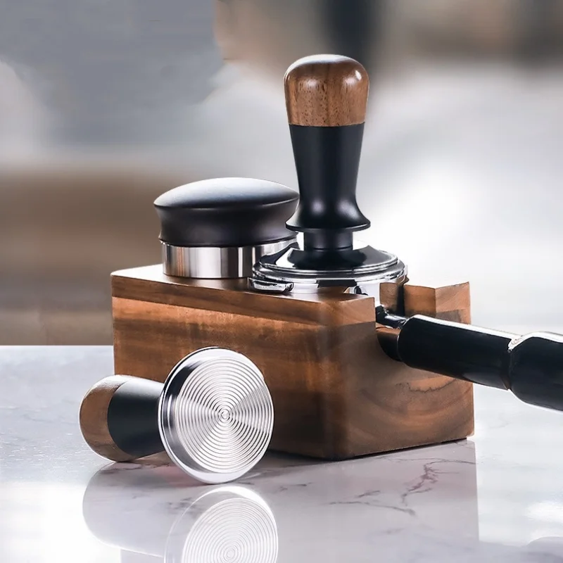 

51/53/58 мм Пресс для кофейного порошка, ручка из грецкого ореха, молоток для кофейной силы, итальянское прессование, эластичный баланс, прессование порошка