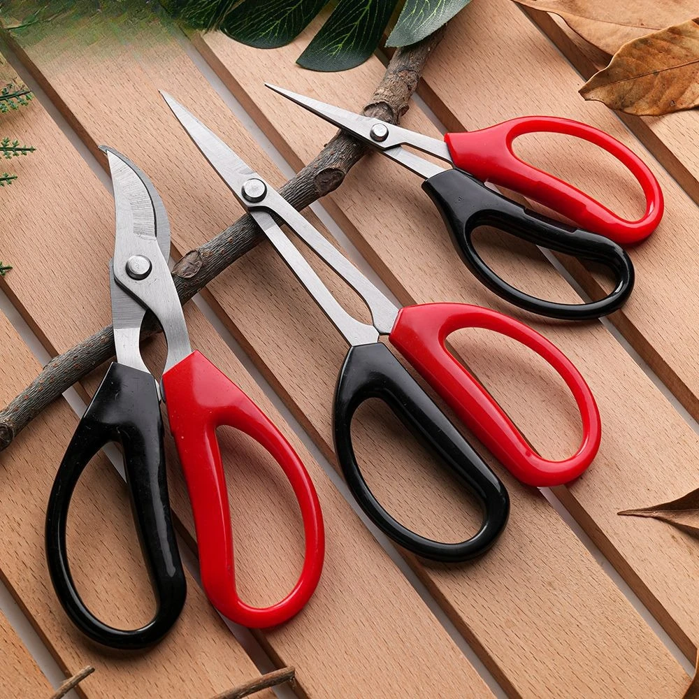 Stainless Steel Anti-Slip Garden Scissors - Fruit Picker for Grapes, Strawberries - Pruning Shears for Fruit Tree Grafting Tools