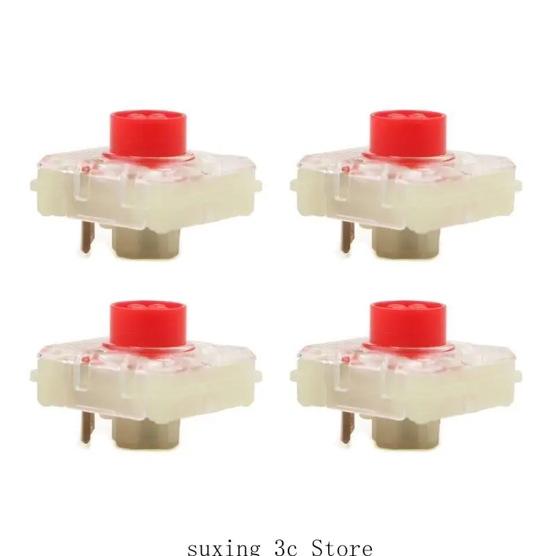 E8be 4pcs Cherry MX Low Plump RGB Red/Silver Switch (4pcs) مفتاح خطي مثبت على لوحة المفاتيح الميكانيكية