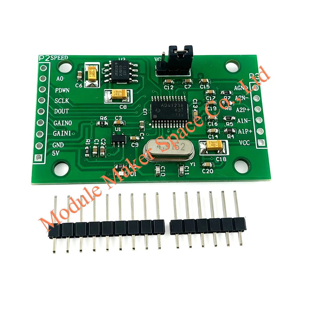 ADS1232 24-Bit ADC Module High Accuracy Analog to Digital Converter Dual Channel Data Acquisition for Weighing Pressure Sensors