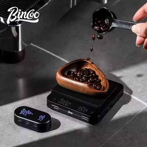Bincoo Professional Coffee Scale With Wireless Display Electronic Scale Kitchen Scale Coffee Bean Weighing Split Screen Display