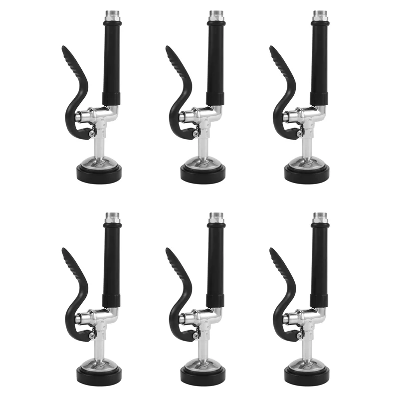 A01F-6X Pre Rinse Sprayer Commercial Kitchen Faucet Parts Chrome Finished (Black)