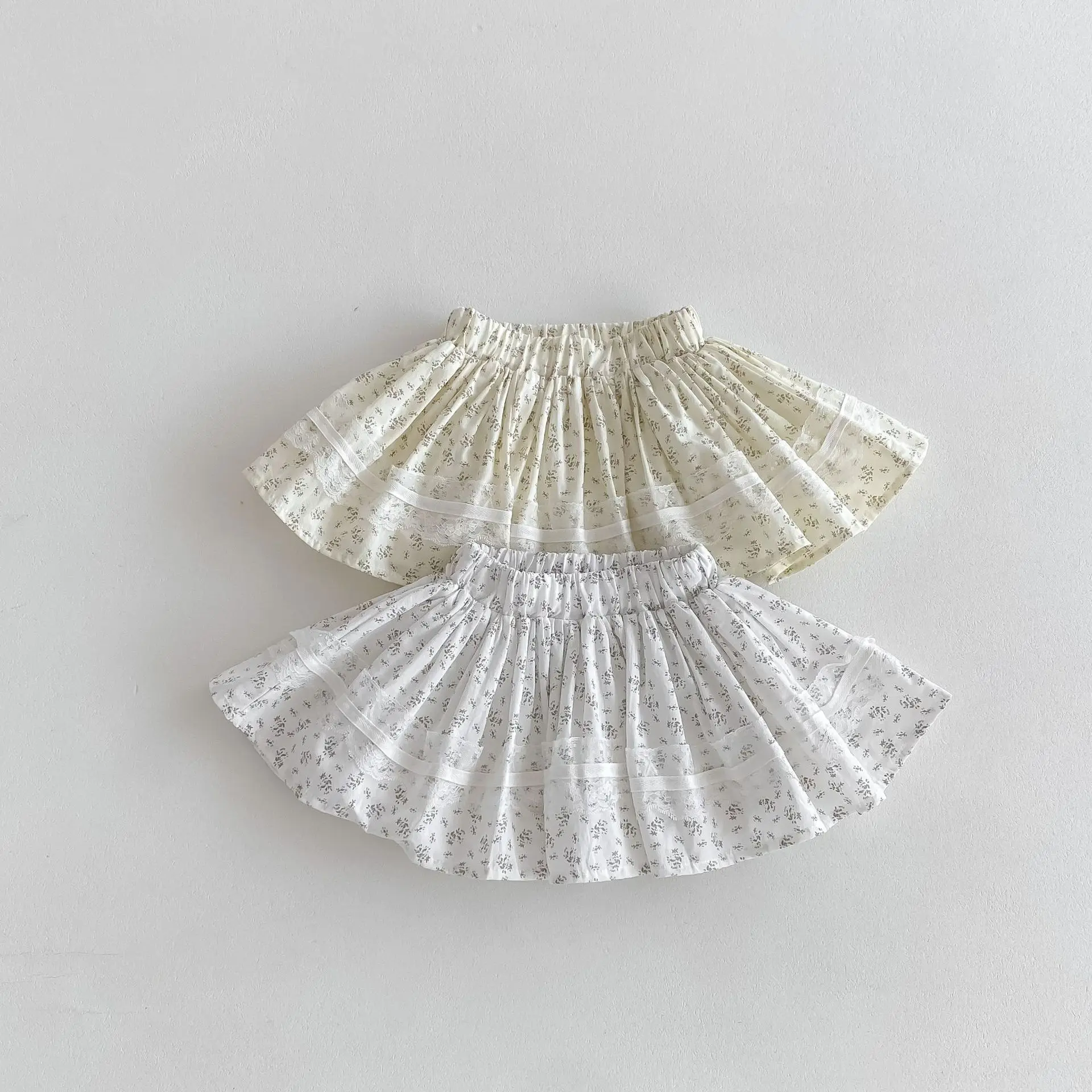 Girls Skirt 2025 Spring and Summer New Korean Version of Children's Girl Versatile Pastoral Floral Princess Skirt Kids Skirts