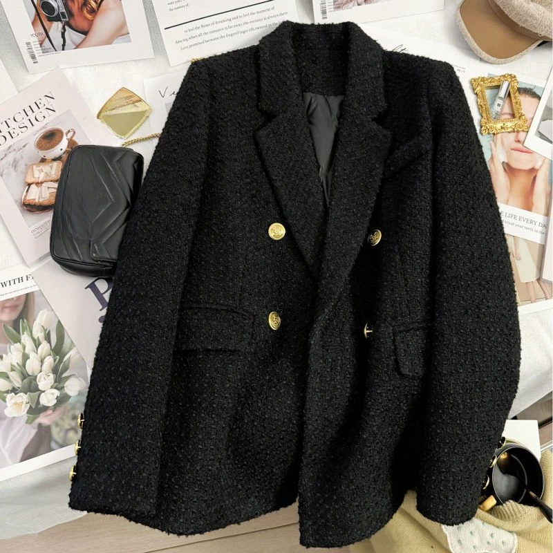 Women, Autumn Winter Blazer Suit Jackets, 2024 New, Women's Clothing , Spring Black Blazers,Female Suit Coats, Tops E2947