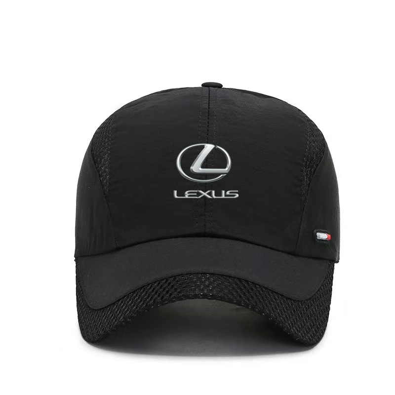 

1PC Breathable Mesh Baseball Cap Adjustable Quick-Dry Sports Hat Trucker Cap For Lexus F SPORT LBX NX RX 350h 450h Plug-in Hybri