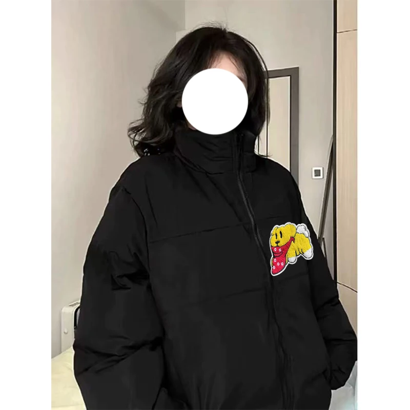 

Парка K-Pop женская: элегантная, гламурная, великолепная, с графическим принтом, в стиле гранж, глянцевая, нейтральная