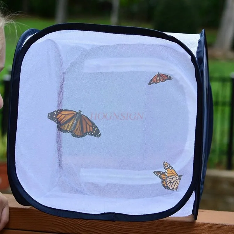 Butterfly Mantis Kweekbox Netto doos Opvouwbare opslag voor insectenverzameling Observatie Dragonfly, Mottenfokdoos