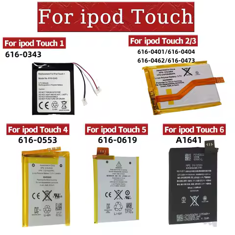 High Quality 616-0343 616-0473 616-0553 616-0619 A1641 Battery For iPod Touch 1 2 3 4 5 6 Replace Batteries +Tool