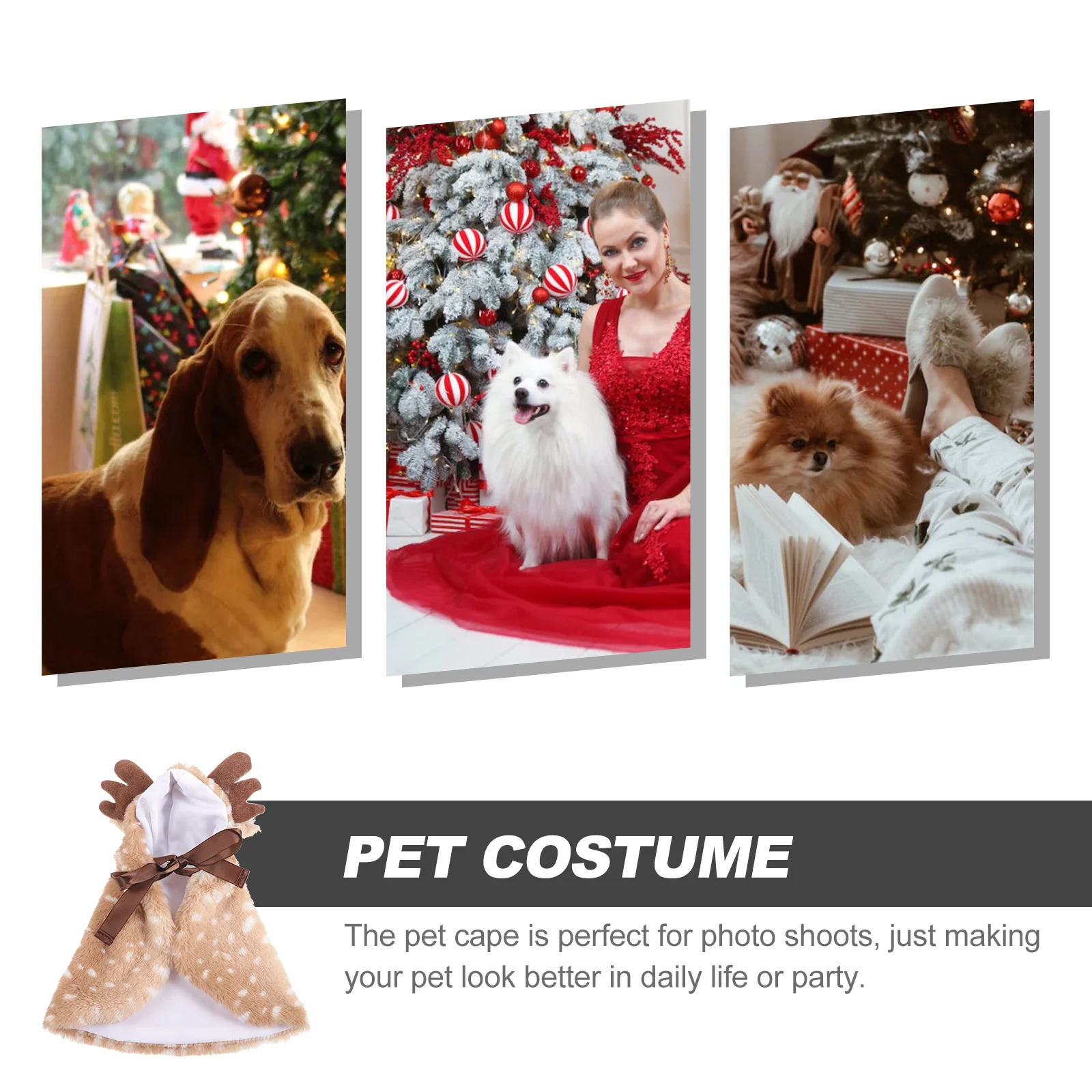 

Elk Element Pet Cloak Costume Adjustable Cat Dog Cape Comfortable Durable Party Party Pet Cloak Cat Costume Christmas Dog Cape