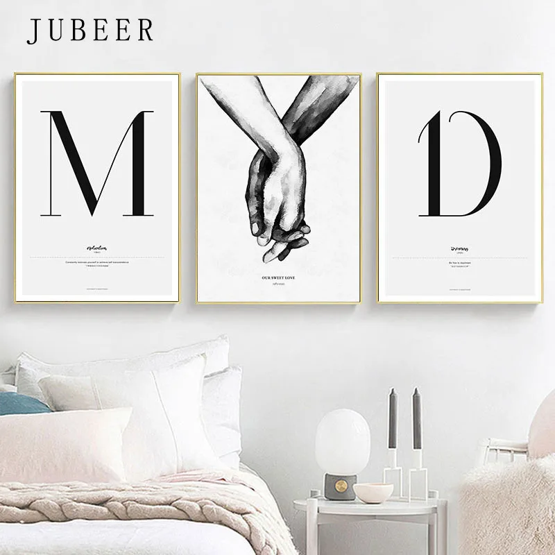 

Слова цитаты, Картина на холсте в скандинавском стиле, простые плакаты с любовью и принты для гостиной, пары, настенная живопись, домашний де...