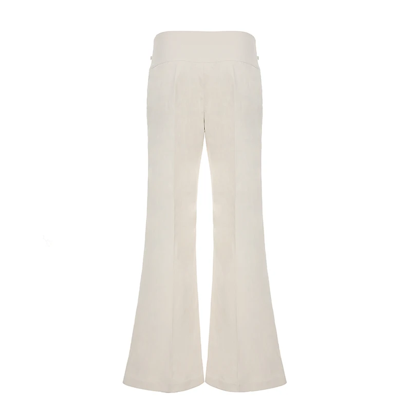 Fashion Solid Loose Casual Women Long Pants Simple Basic All-Match Office Lady Style Bottoms