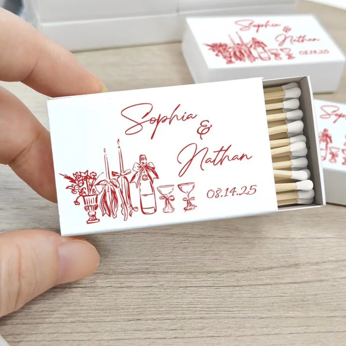 

Personalized Wedding Matchboxes/Wedding Matchboxes/Wedding Favor/Wedding Decor/Party Favor Matches/Bridal Shower Favors/Bridesma